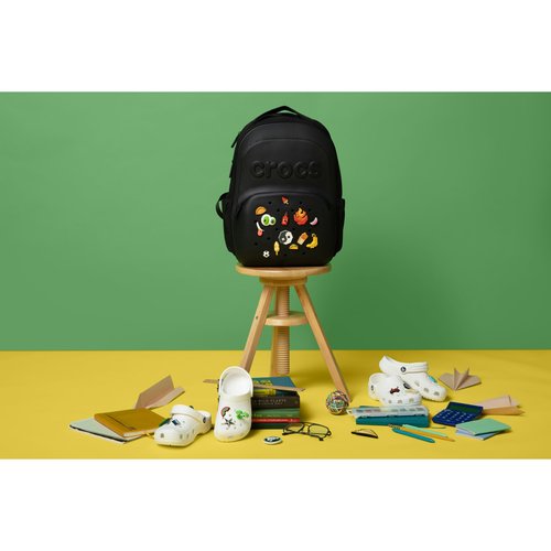 Crocs Classic Backpack, Personalize with Jibbitz Charms, Black, One Size