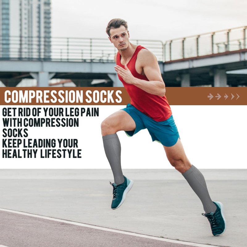 Compression Socks Women and Men ,Knee High Support Socks for Nurses Running Travel