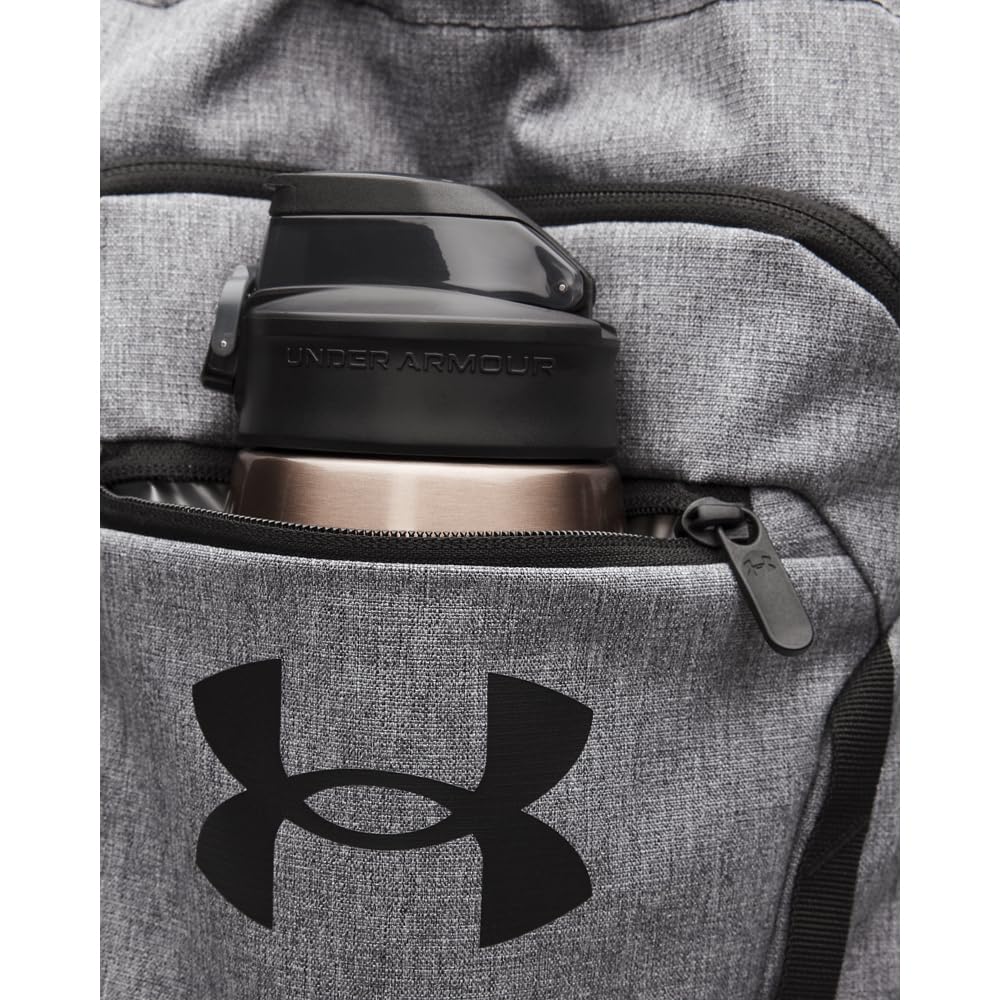 Under Armour Unisex Hustle Sackpack, (025) Castlerock/Black/Black, One Size Fits Most