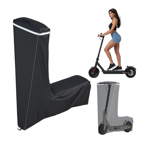 GEHENG Electric Scooter Cover, Outdoor Waterproof and Dustproof Scooter Cover, Adults/Kids Electric Scooter Storage Cover, Universal Electric Scooter - L45x W24x H47 Inch, Black