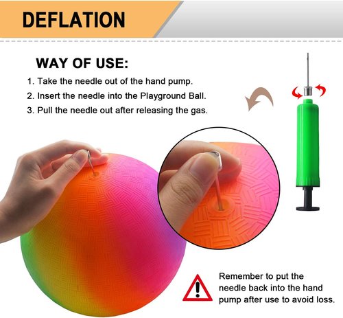 Four Square Balls - 8.5 Inch Playground Ball for Kids | Perfect for Outdoor Dodgeball & Kickball Games