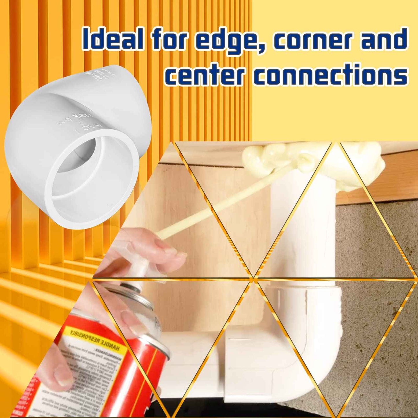 4PCS 2'' PVC 90 Degree Elbow, 2 Way Right Angle PVC Pipe Adapter Fittings, PVC Pipe Corner Connector for Sch40 PVC Pipe DIY Frame