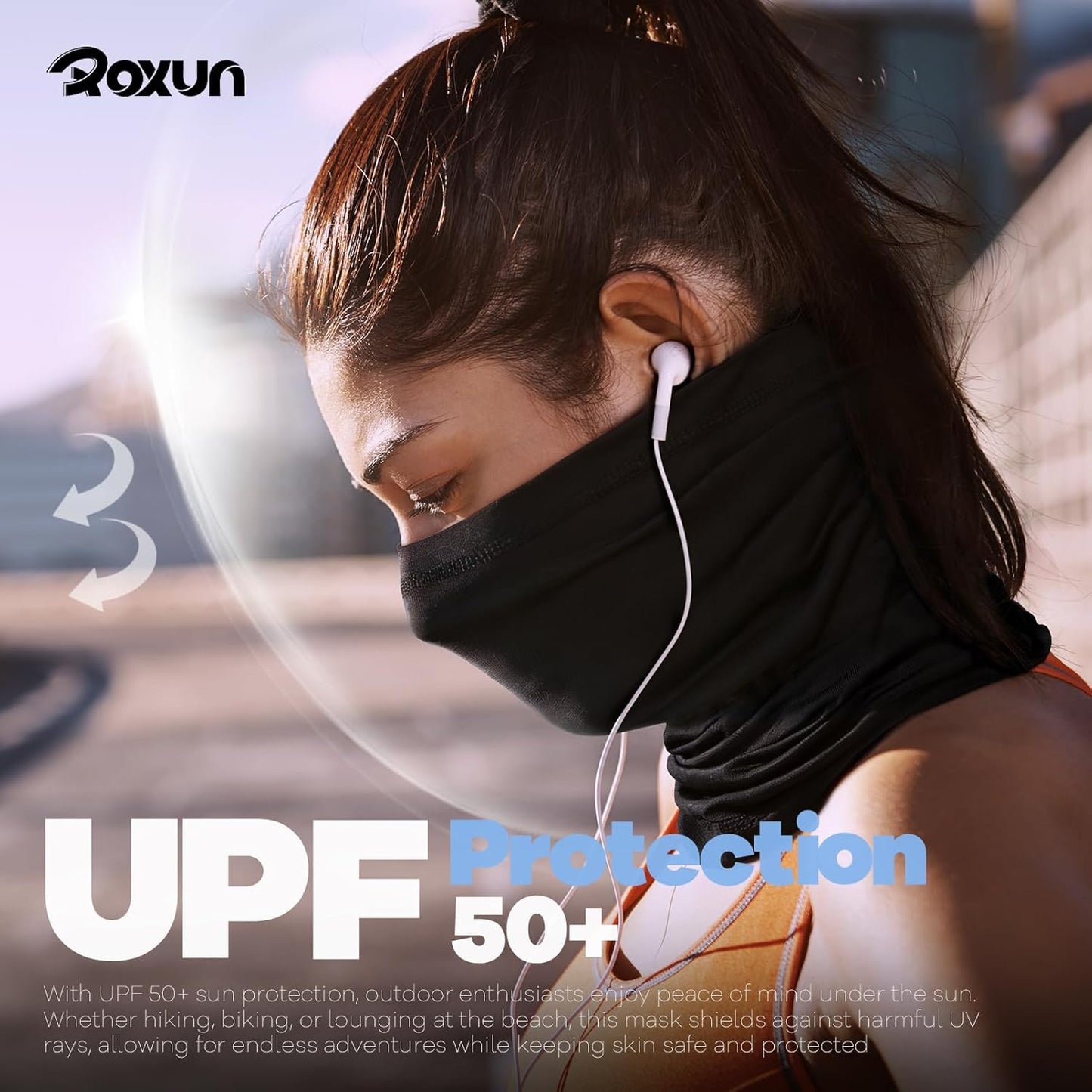 Skiennix Neck Gaiter - Cooling Breathable Face Mask with UV Protection | 4 Pack for Outdoor Use
