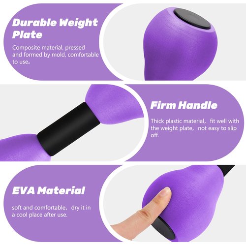 Aquatic Dumbells,2Pcs Foam Water Weights Aerobic Exercise Fitness Equipment Dumbbells, Pool Resistance Swimming Training for Adults/Kids/Men/Women Weight Loss, Beginner Swimming Training, Purple