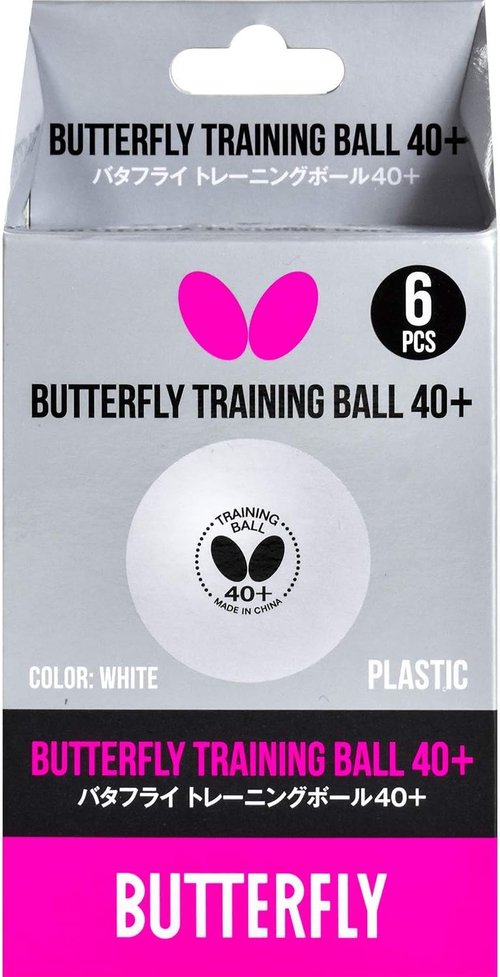 Butterfly Training Balls - 40+ Quality | Box of 6 or 120 White - Ideal for Multiball Practice