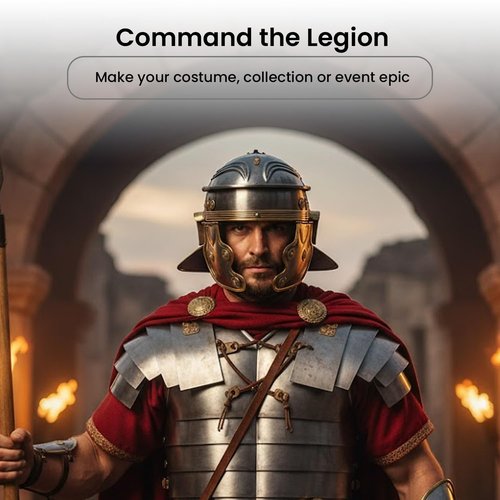 Armor Imperial Gallic 'H' Roman Helmet - One Size - Metallic Armour