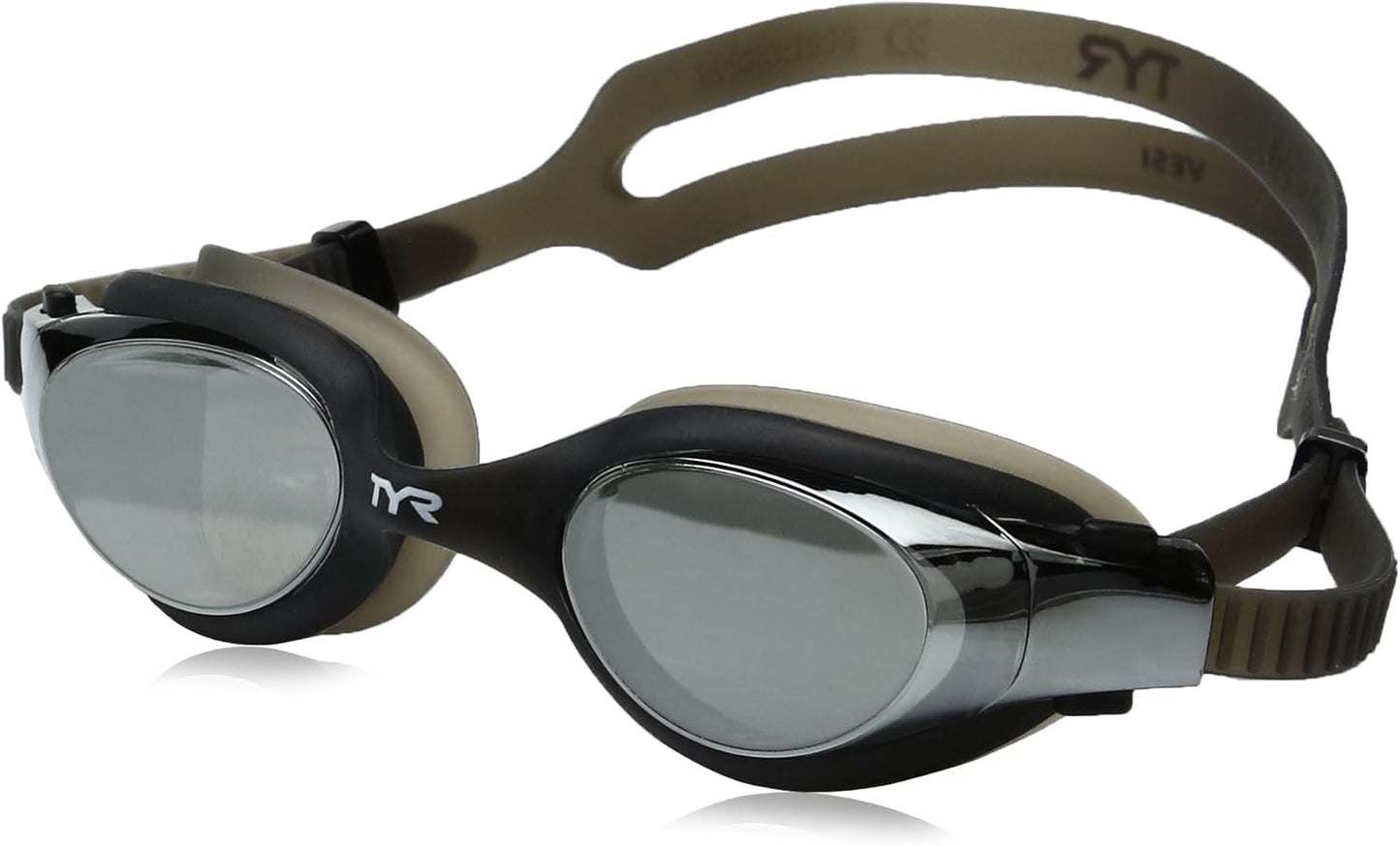 TYR Adult Vesi Swimming Goggles - Mirrored & Non-Mirrored | Anti-Fog, No Leak, Quick Adjust