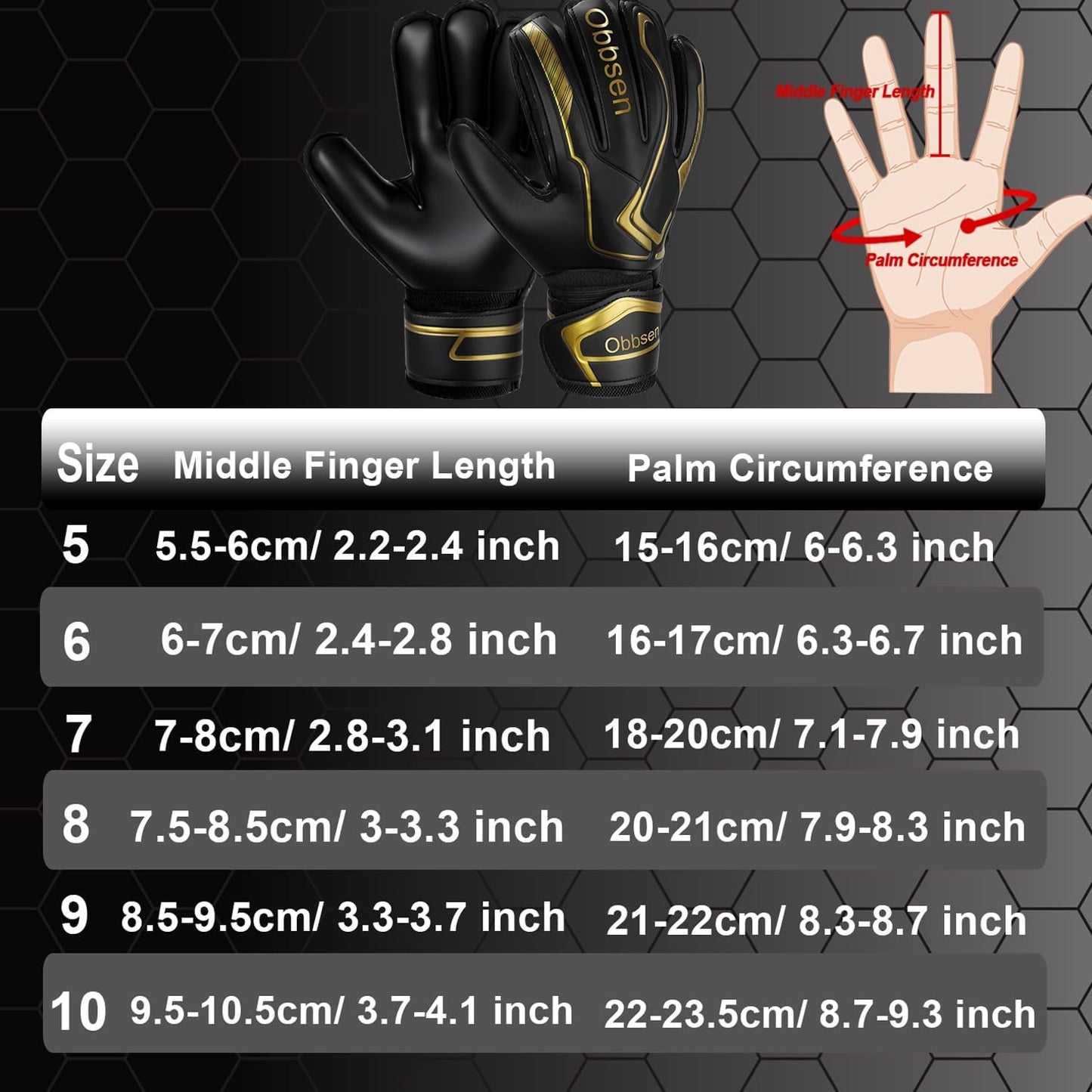 Skiennix Soccer Goalie Gloves - Strong Grip Anti-Slip Latex Palm | Breathable for Kids & Adults
