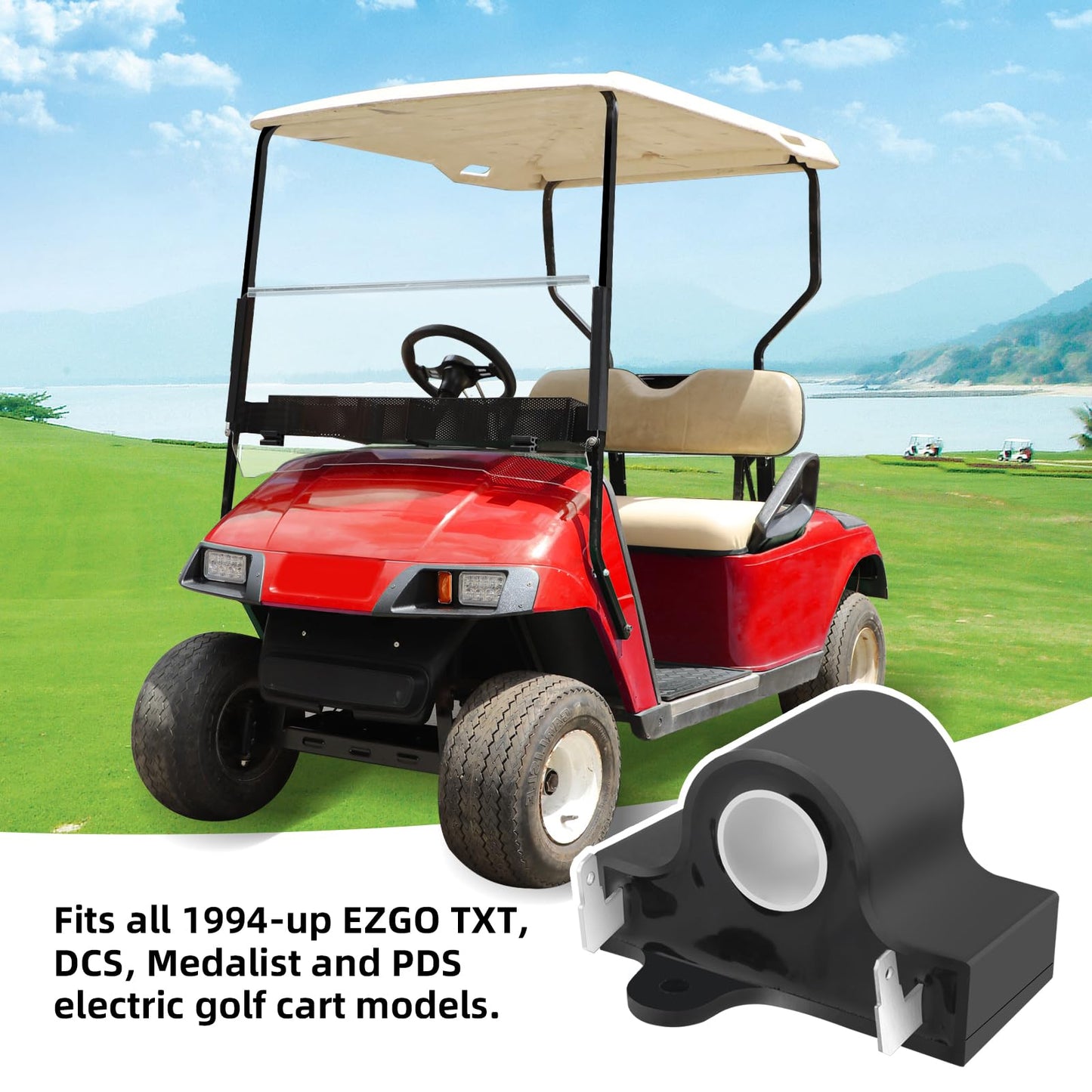 Roykaw Golf Cart Inductive Throttle Sensor for EZGO TXT/Medalist 1994-up Electric Models with PDS/DCS Controllers, OEM# 25854G01