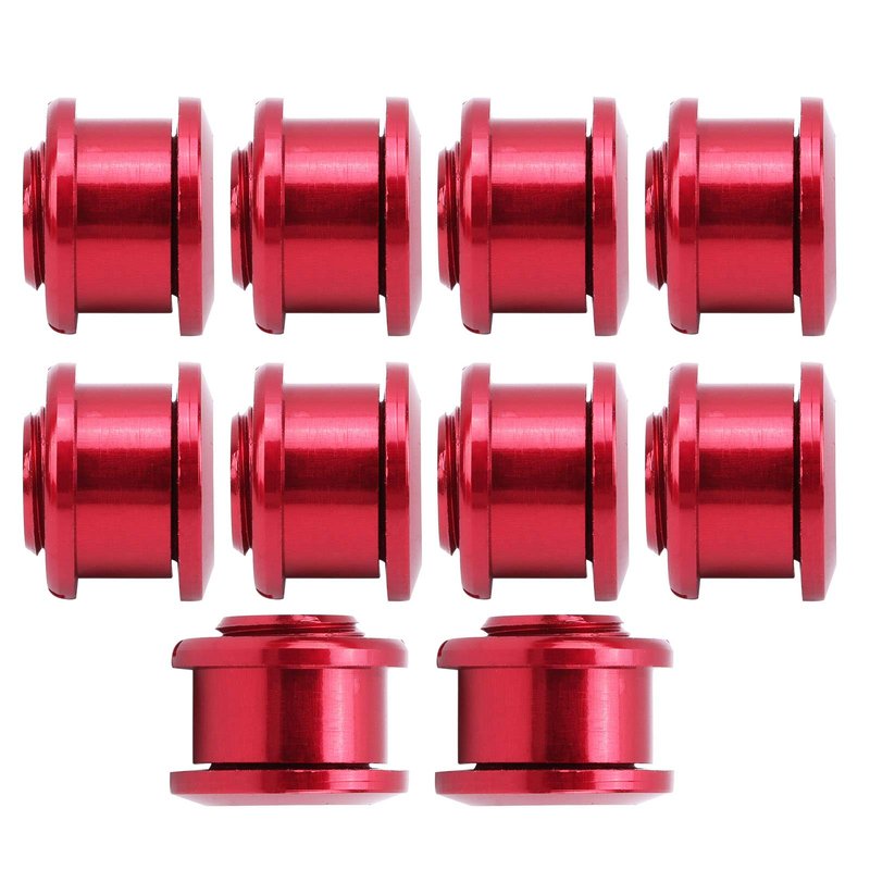 Pwshymi 10PCS Chainring Bolts CNC Crankset Chain Ring Single Speed Chainring Bolts Red Chainring Bolts Bicicletas y piezas de repuesto