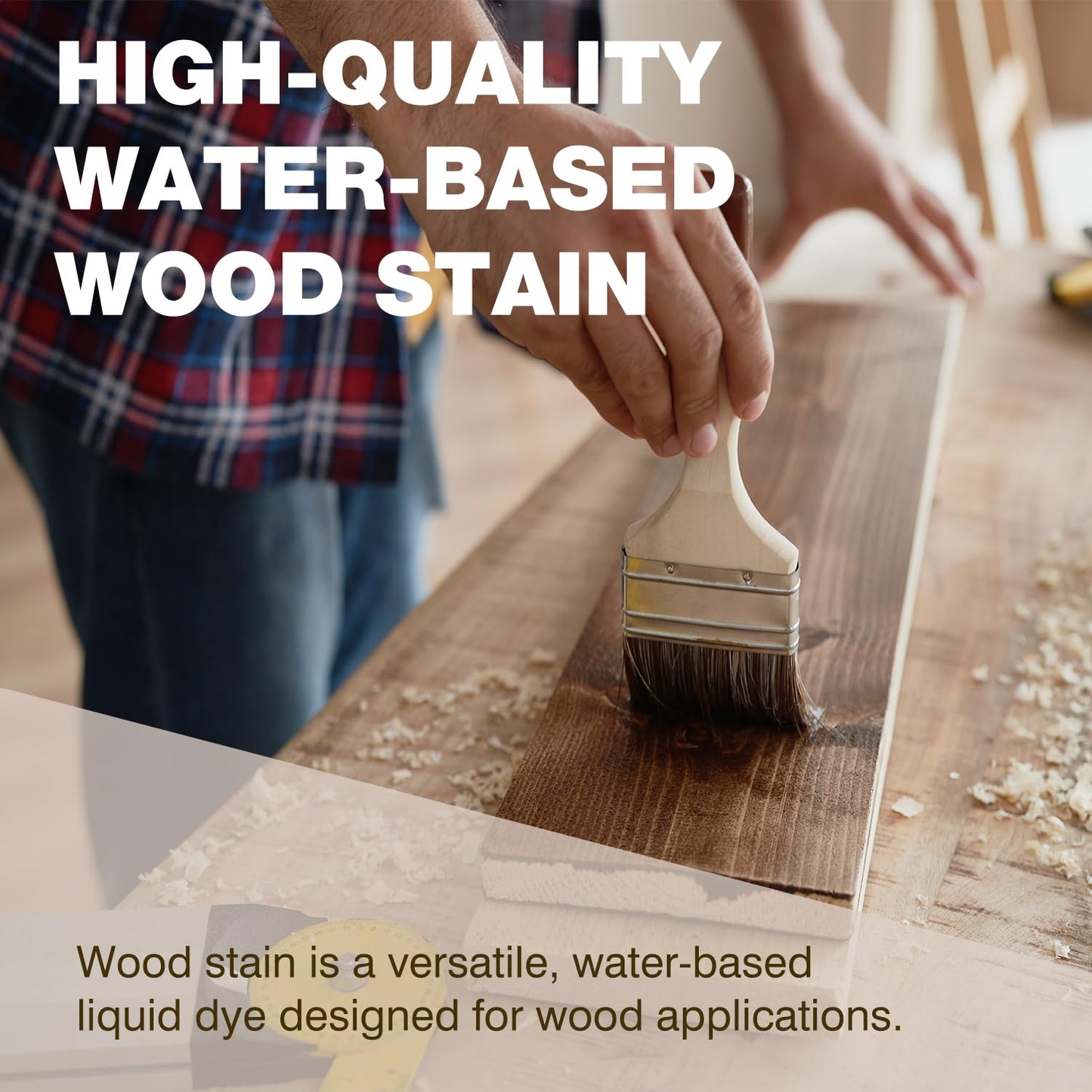 Wood Stain - Stain for Wood - Natural Stain for Furniture - Water Based | Fast Drying, Low Odor - Outdoor & Indoor Paint for Paneling, Cabinets and More - 6.7oz (Red Cherry)