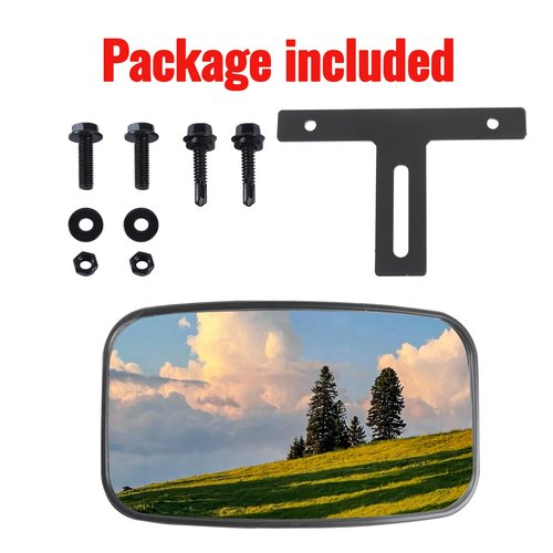 LUXEMOTO Universal Rearview Mirror, Extra Wide Rear View Mirror 360° Adjustable Convex Center Panoramic Interior Mirrors for EZGO, Yamaha, Club Car Golf Cart Accessories