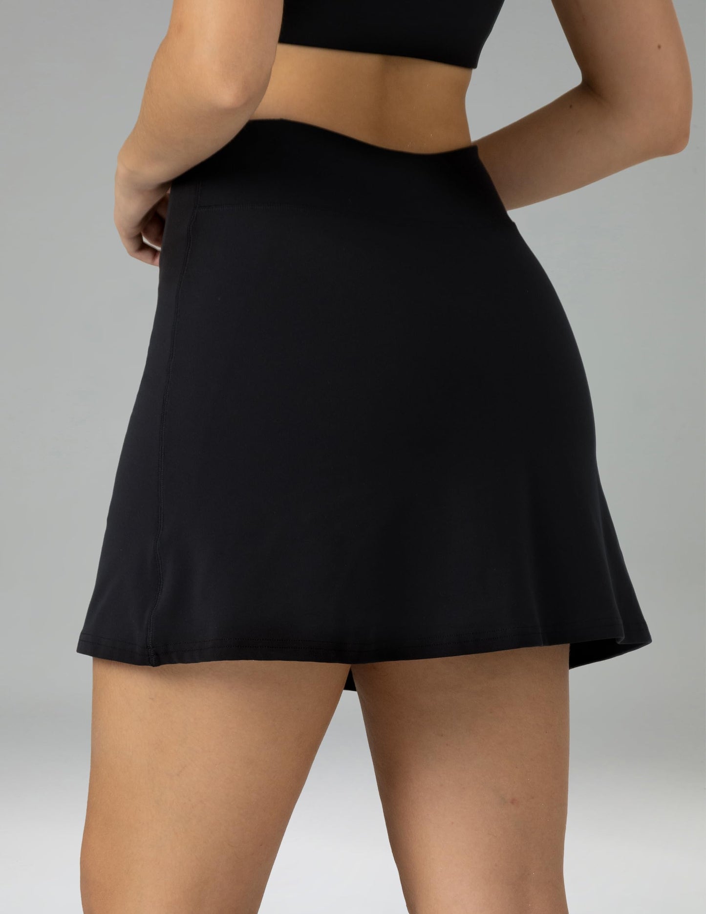 Colorfulkoala Dreamlux Tennis Skirt with Inner Shorts Pockets High Waisted Casual Athletic Golf Skort for Women(L, Black)