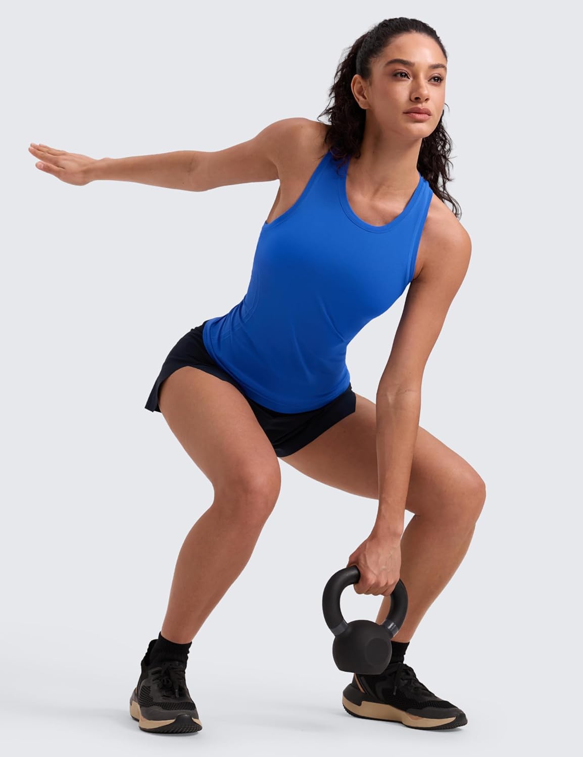 CRZ YOGA Seamless Workout Tank Tops for Women - Breathable Sleeveless Gym Shirts | Ideal for Running