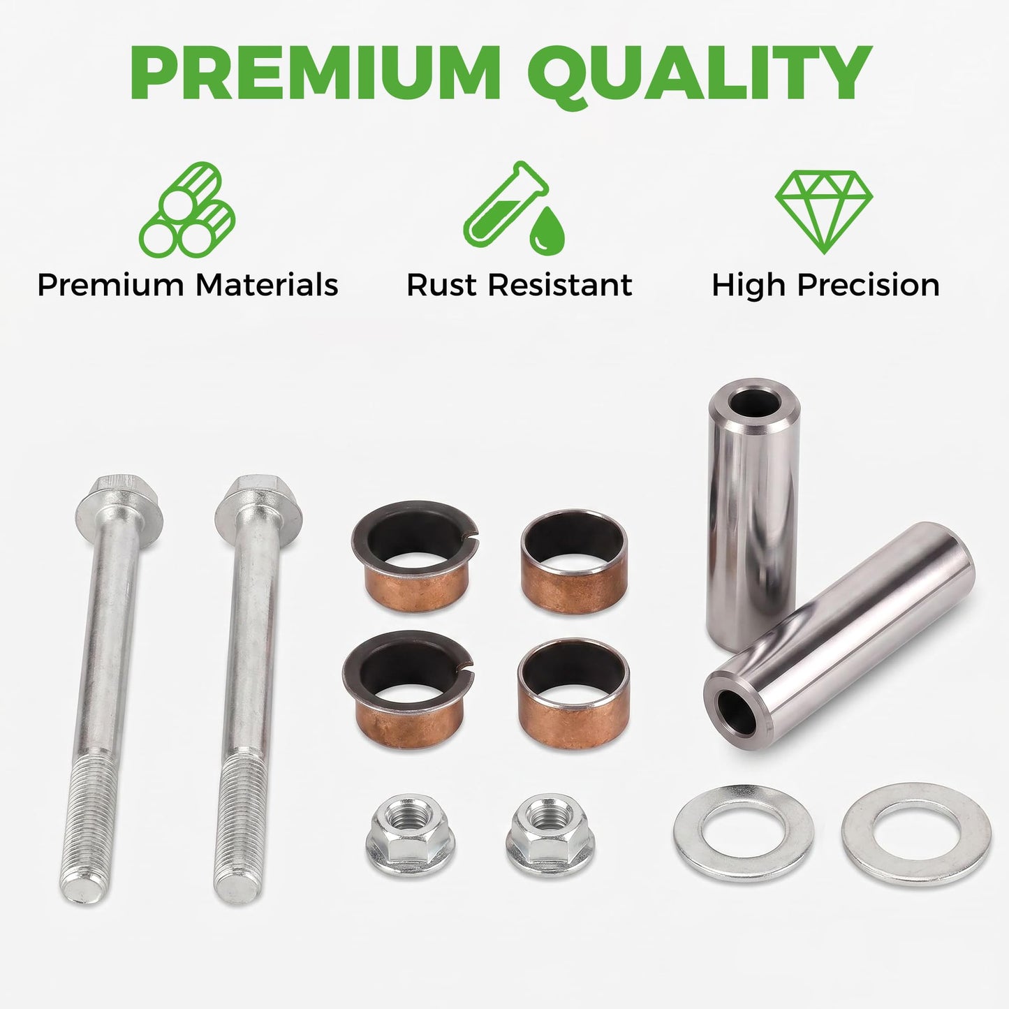 10L0L Golf Cart Spindle Kingpin Bushings Kit for EZGO RXV 2008-up & 2FIVE 2010-2013 Electric, Replaces OEM# 614034 601707 632925 632926 620380