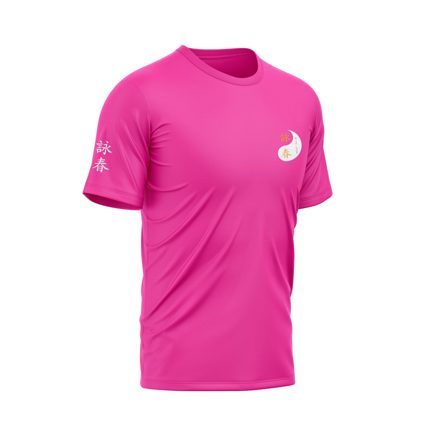 TAO MARTIAL Wing Chun T-Shirt Quick Dry Lightweight Breathable Sport Tshirt, ST222 (Pink, Size S)