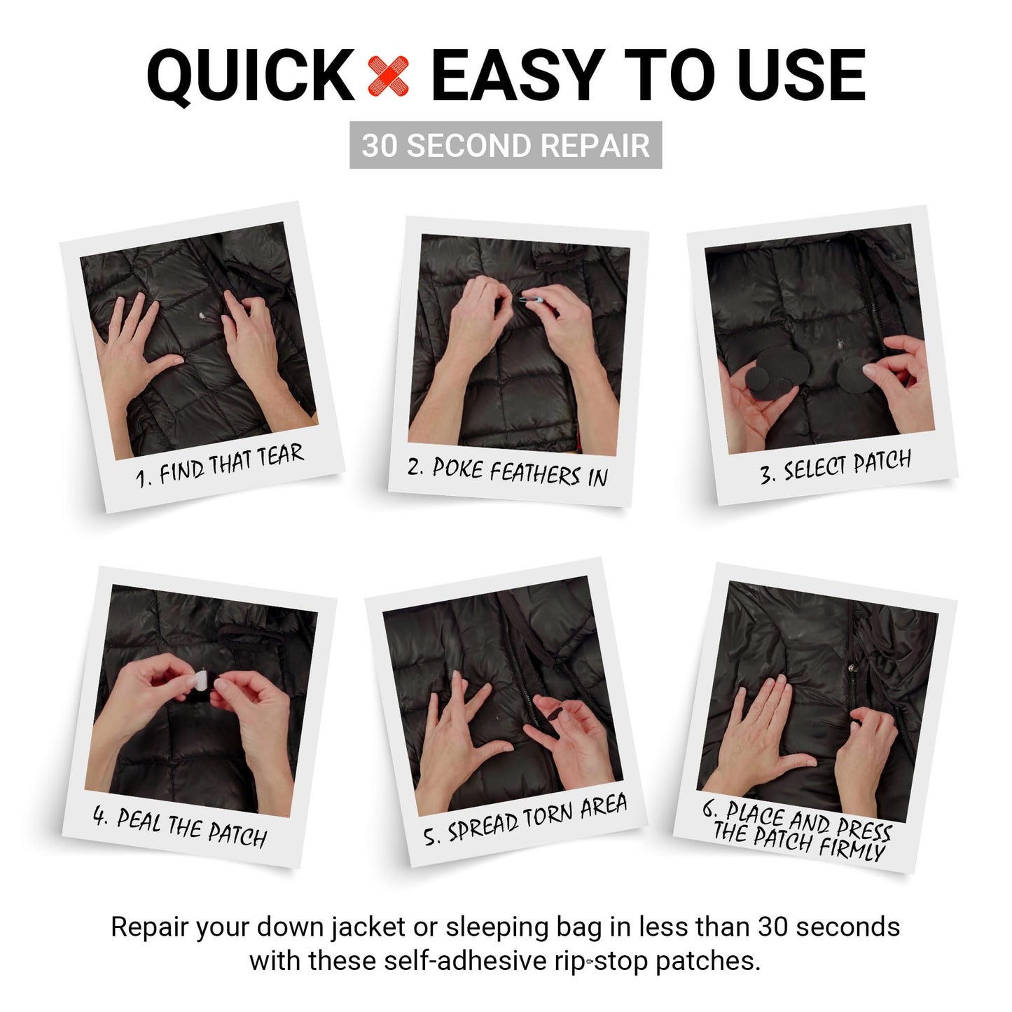 HEX Triple - Three Colour Kits - Hexagonal Down Jacket Self-Adhesive Repair Patches
