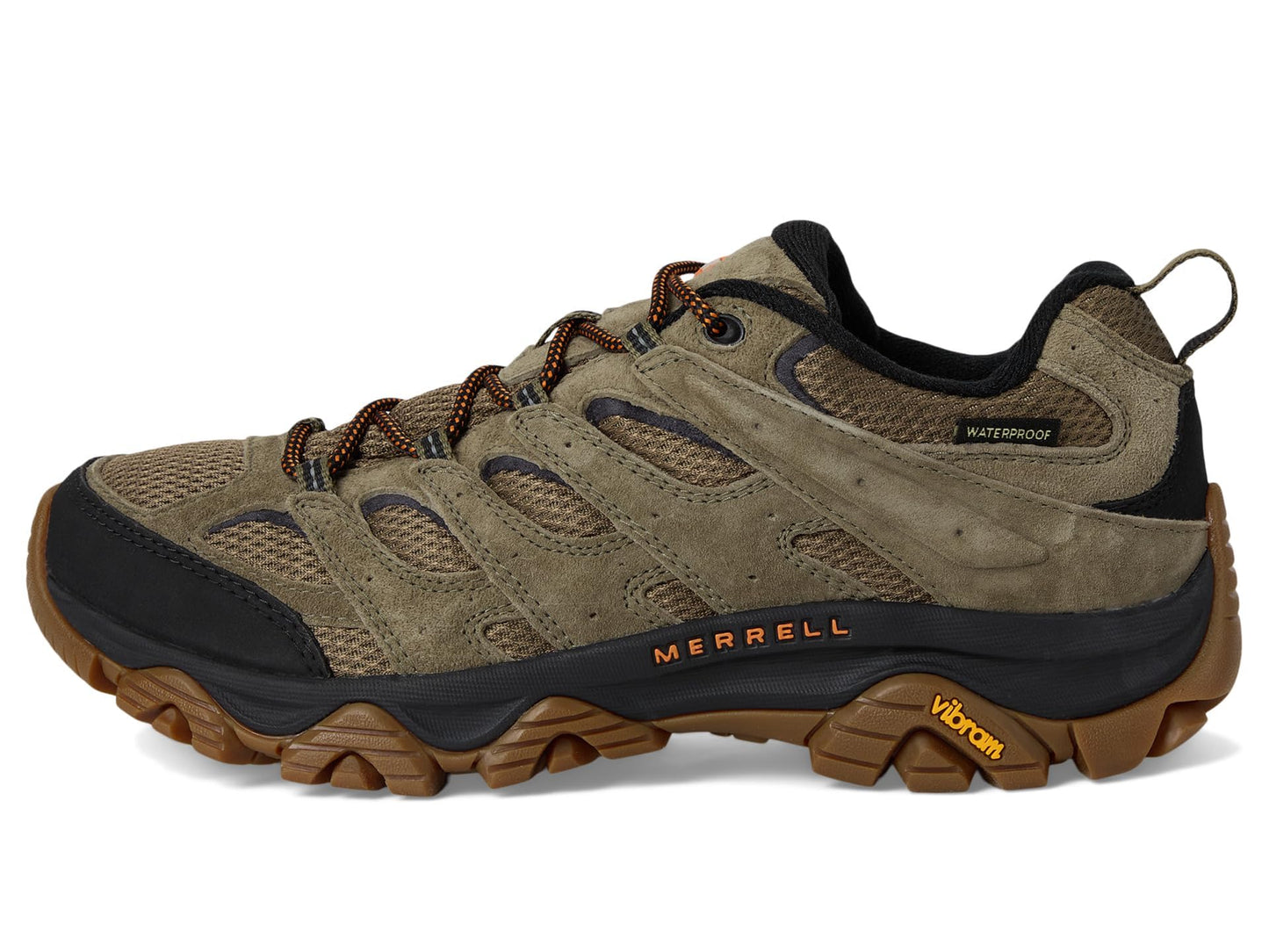 Merrell Men's Moab 3 Wp Hiking Shoe, New Olive/Gum, 7 Wide