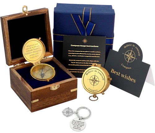 Easter Inspirational Compass Gift for Teenage Boy, Birthday Gift for Teen Boy Ages 10 11 12 13 14 15 16 17 18, Confirmation Christian Religious Graduation Engraved Gift for Son, Boyfriend, Men