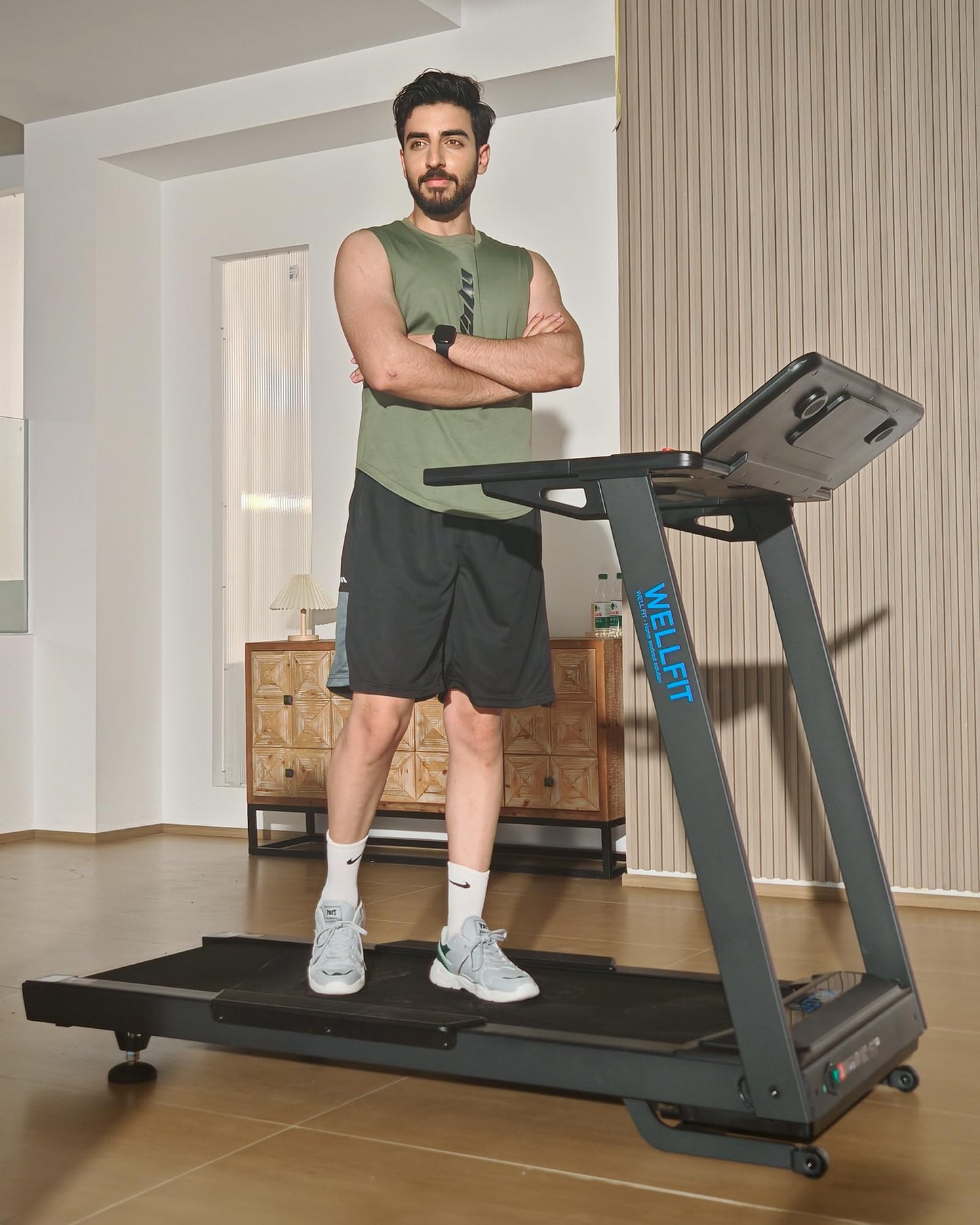 WELLFIT Auto Incline Treadmill, 15% Incline Heavy Duty Treadmill for Home