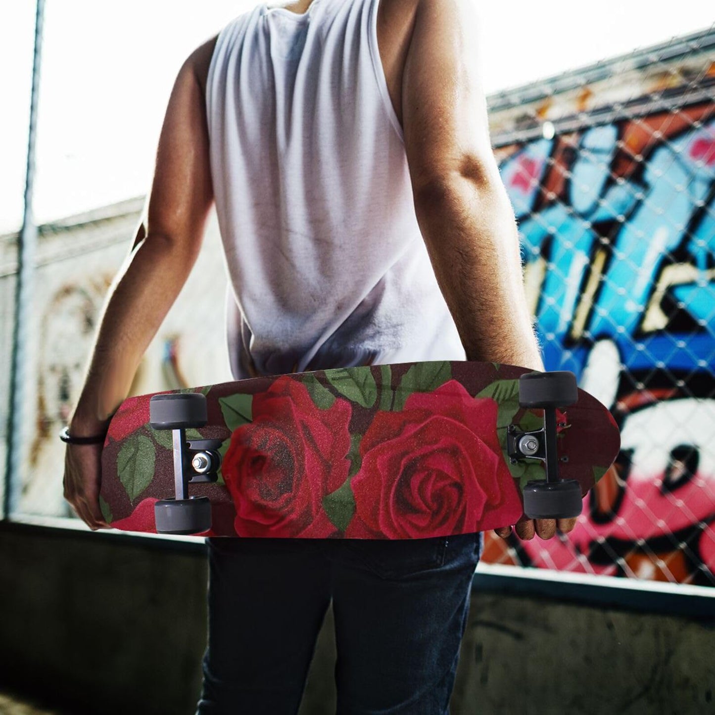 senya Skateboards Grip Tape Longboards Griptape Red Rose Sandpaper for Rollerboard