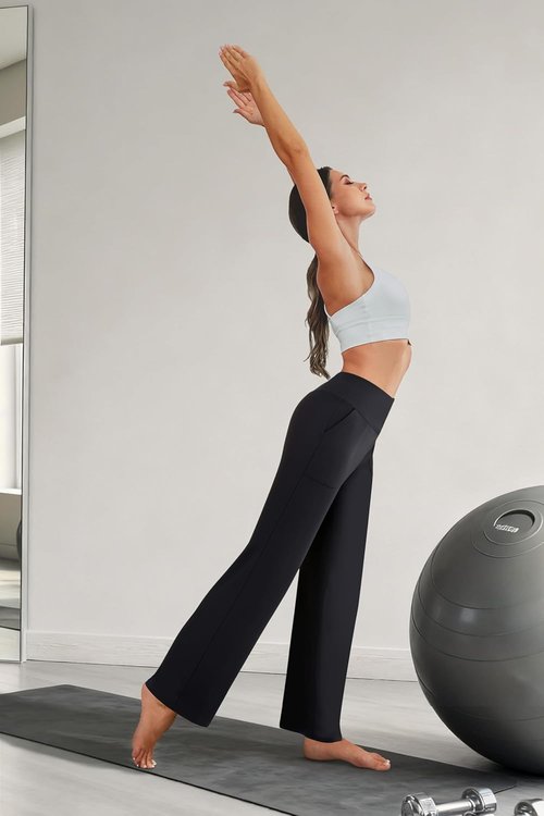 COPYLEAF High Waist Wide Leg Yoga Pants - Comfortable Loose Fit with Pockets | Casual Lounge Wear