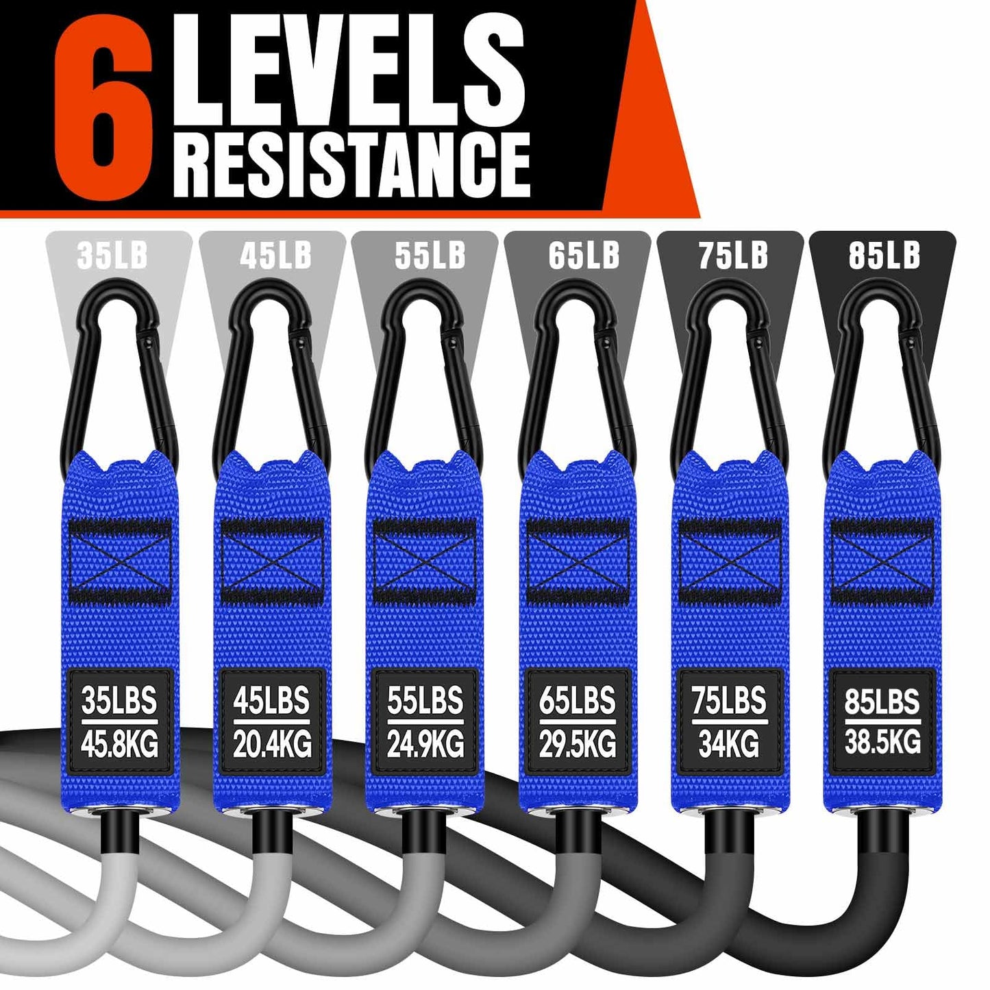 Heavy Resistance Bands for Working Out, 360LBS Exercise Bands with Handles, Workout Bands for Men, Weight Fitness Bands Set for Muscle Training, Strength, Slim, Yoga, Home Gym Equipment