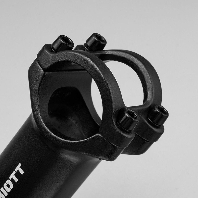 Rmiott 31.8 Bike Stem 70mm Length 35 Degree Bike Handlebar Riser for Mountain Road Bike - Aluminum Black