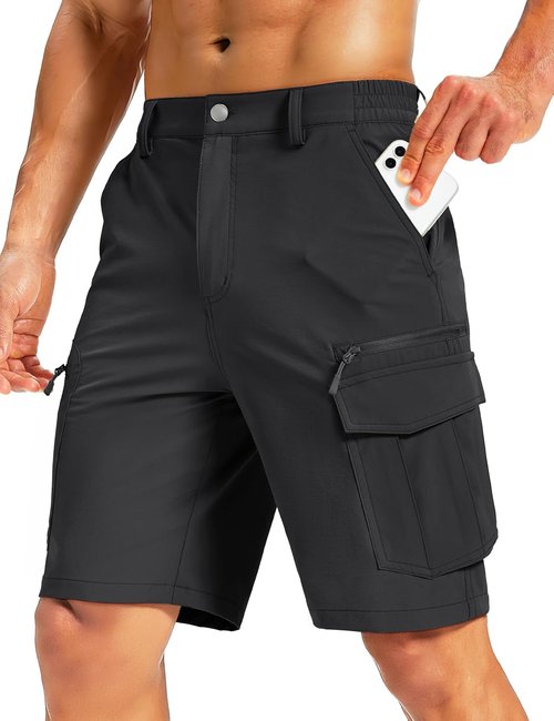 MAGCOMSEN Men's Hiking Cargo Shorts - Quick Dry Lightweight Design with 7 Pockets | Ideal for Outdoor Activities