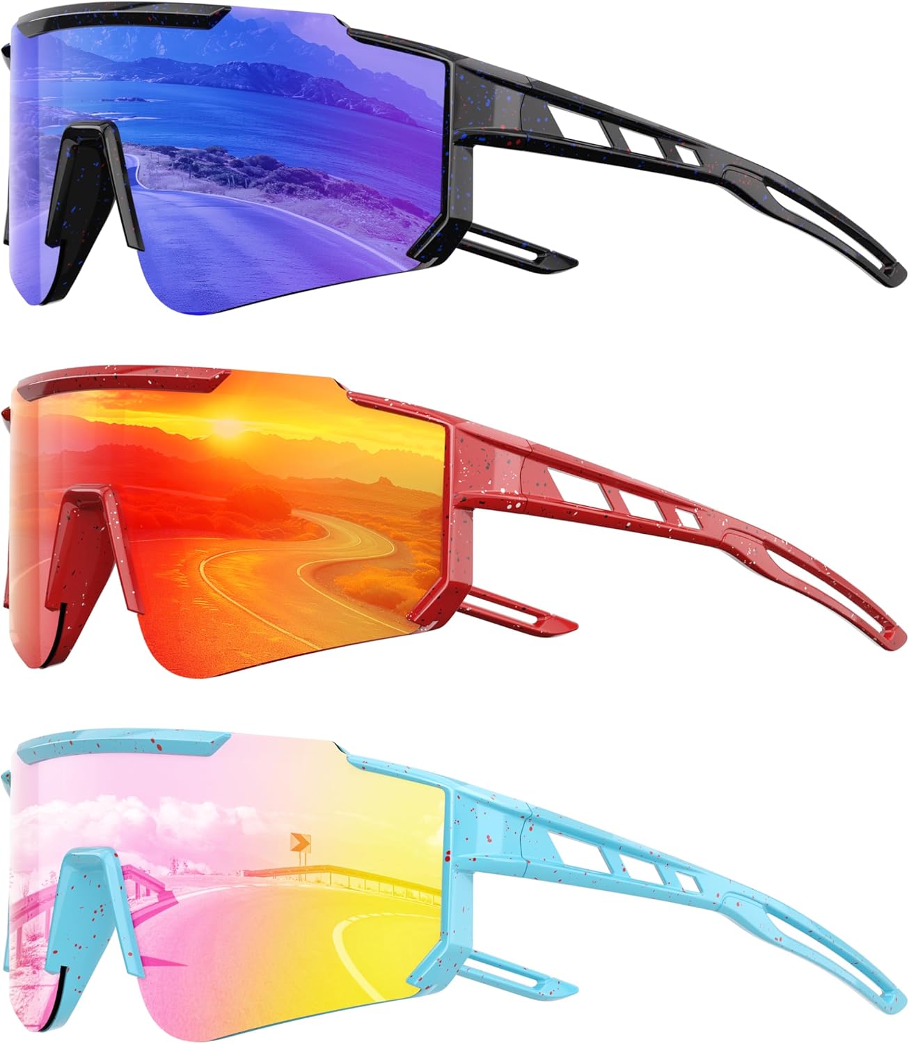 Skiennix Kids Polarized Baseball Sunglasses - UV Protection Sports Eyewear for Ages 3-12 | Softball & Cycling