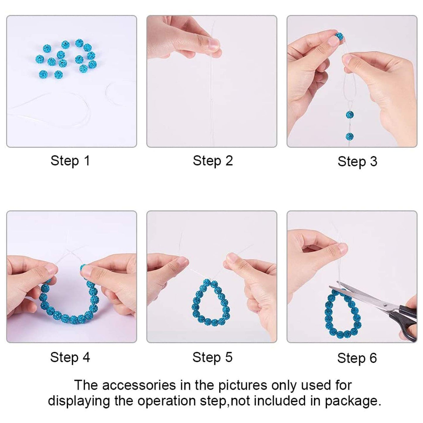 PH PandaHall 0.5mm Clear Fishing Line Invisible Nylon Thread Jewelry String Wire Beading Cords String for Christmas Party Decor, Seed Beads Jewelry Bracelet Making, 20 Yards