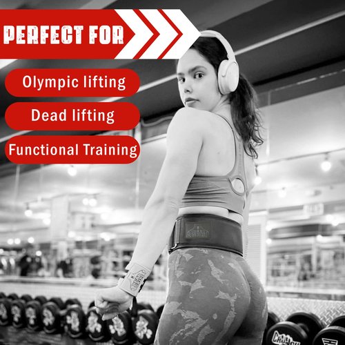 Bear Grips Weight Lifting Belt - Locking Buckle, Nylon, Squat & Deadlift Belt, Workout & Exercise Belt | Stealth Black (Medium)