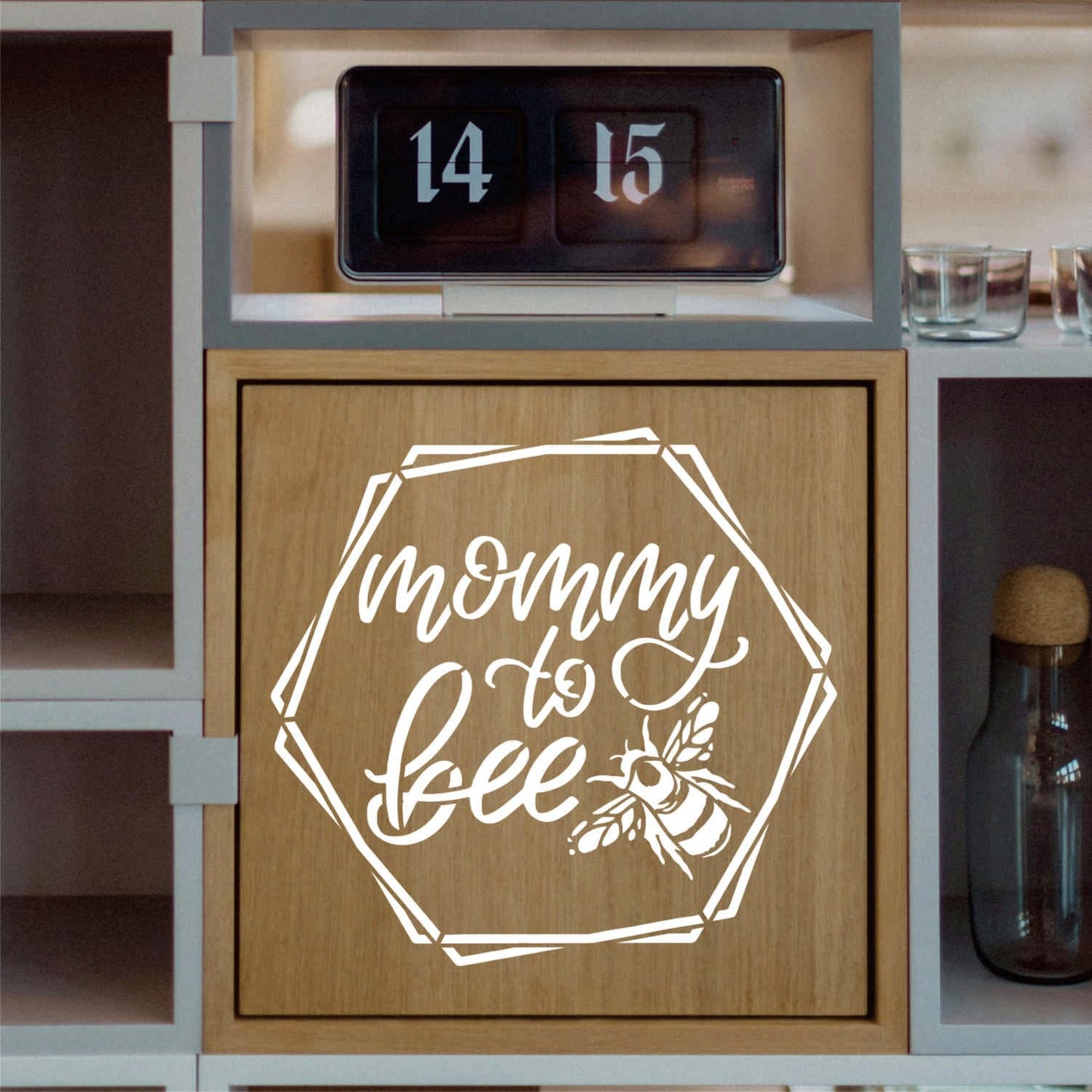 12 Pieces Bee Stencils for Painting on Wood, Honeycomb Hexagon Theme Reusable Stencils, Honey Drawing Template for DIY Scrapbooking Furniture Canvas Wall Floor Decor (5.9 x 5.9 Inch)