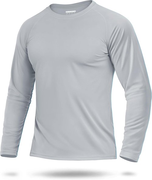 Boladeci Men's UV SPF 50+ Long Sleeve Rash Guard - Lightweight Quick-Dry Swim Shirt