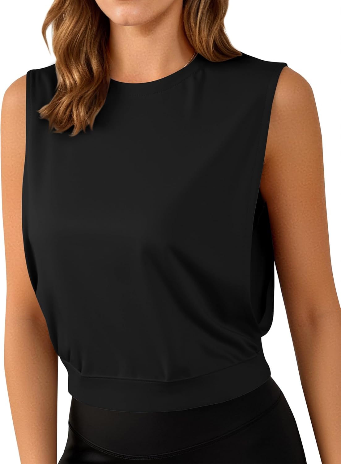 Remidoo Women's Sleeveless Workout Top - Open Side Crop Tank for Gym & Athletic Activities