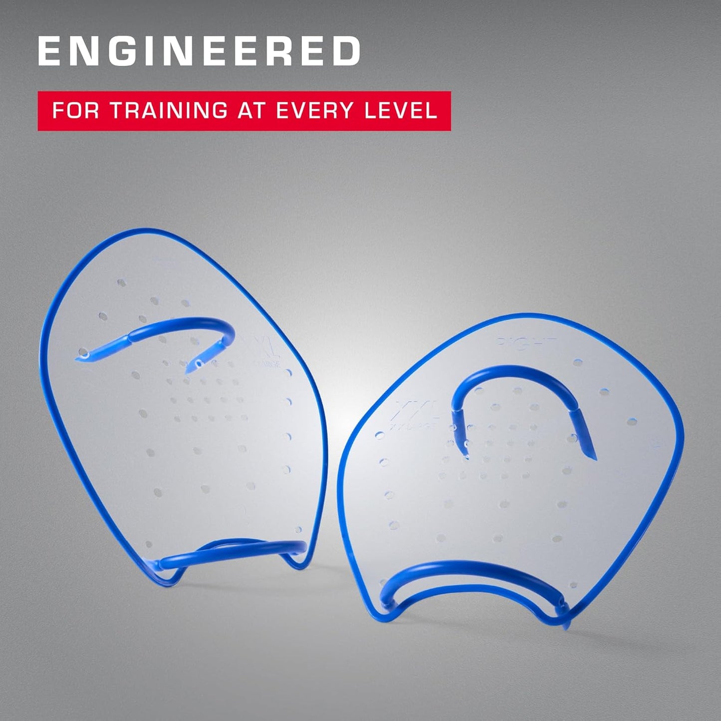 TYR Catalyst Stroke Swim Paddles - Durable Adult Swim Training Fins for Strength & Technique