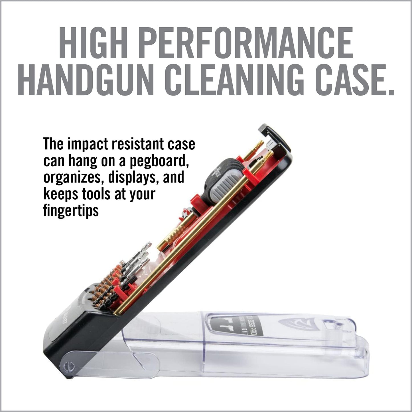 Real Avid PRO Handgun Cleaning Kit – Multi-Caliber Pistol Cleaning Kit for .22, 9mm, .357, .38, .40, .44 & .45 – Brass Rod, Bore Brushes, Jags, Patches & Crush-Proof Range Case
