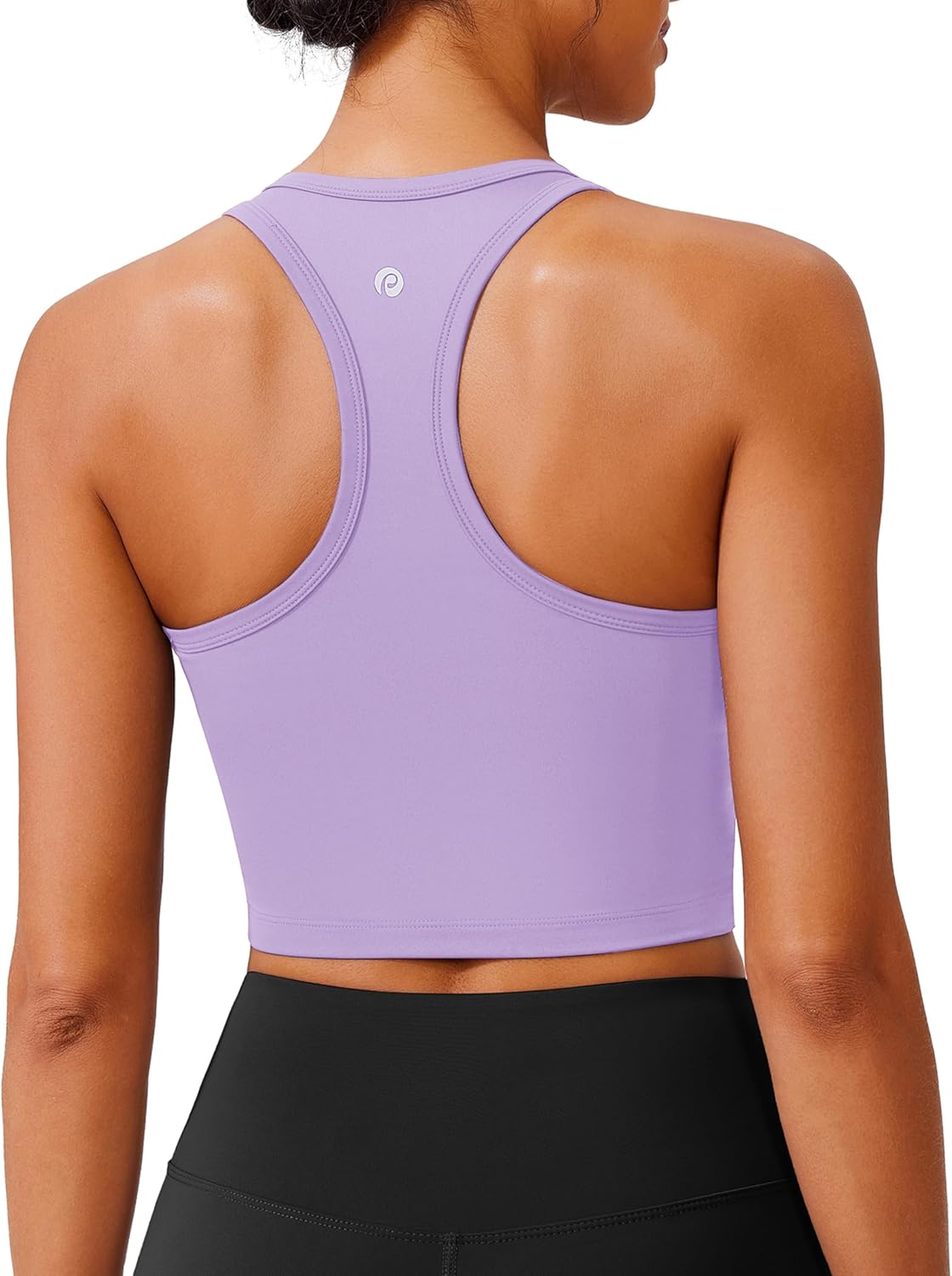 PINSPARK Longline Sports Bra | Padded Racerback Yoga Top for Women - Comfortable Workout Wear