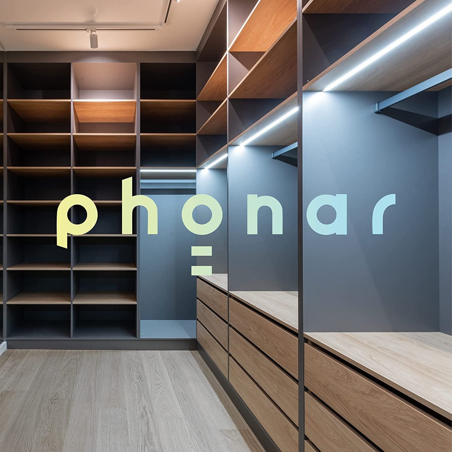 phonar 48 inch Under Cabinet Lighting LED Lamps for Kitchen Closet, LED Counter Light with Plug in Hardwired LED Lighting for Wardrobe(Cold White)