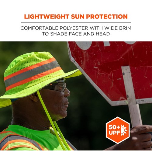 Ergodyne Mens Hi-vis Ranger Sun Hat - Pva Tools, Factory, Large-X-Large US