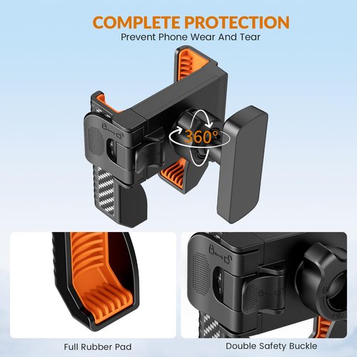Magnetic Golf Cart Phone Holder, Golf Cart Accessories for Men/Women, 360°Rotation & Super Strong Magnet Keep Phone Safe and in Place. Perfect Golf Gifts & Compatibility with All Phones