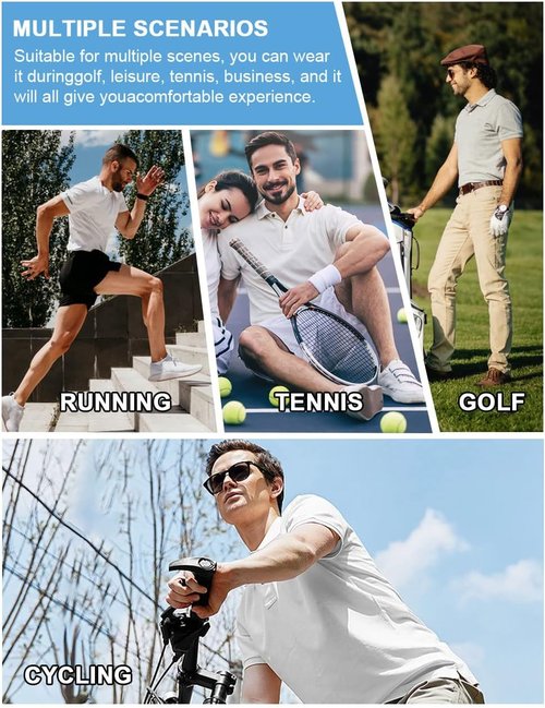 Hodaweisolp Golf Shirts for Men - Moisture-Wicking Dry Fit Performance Polo | Short Sleeve Design