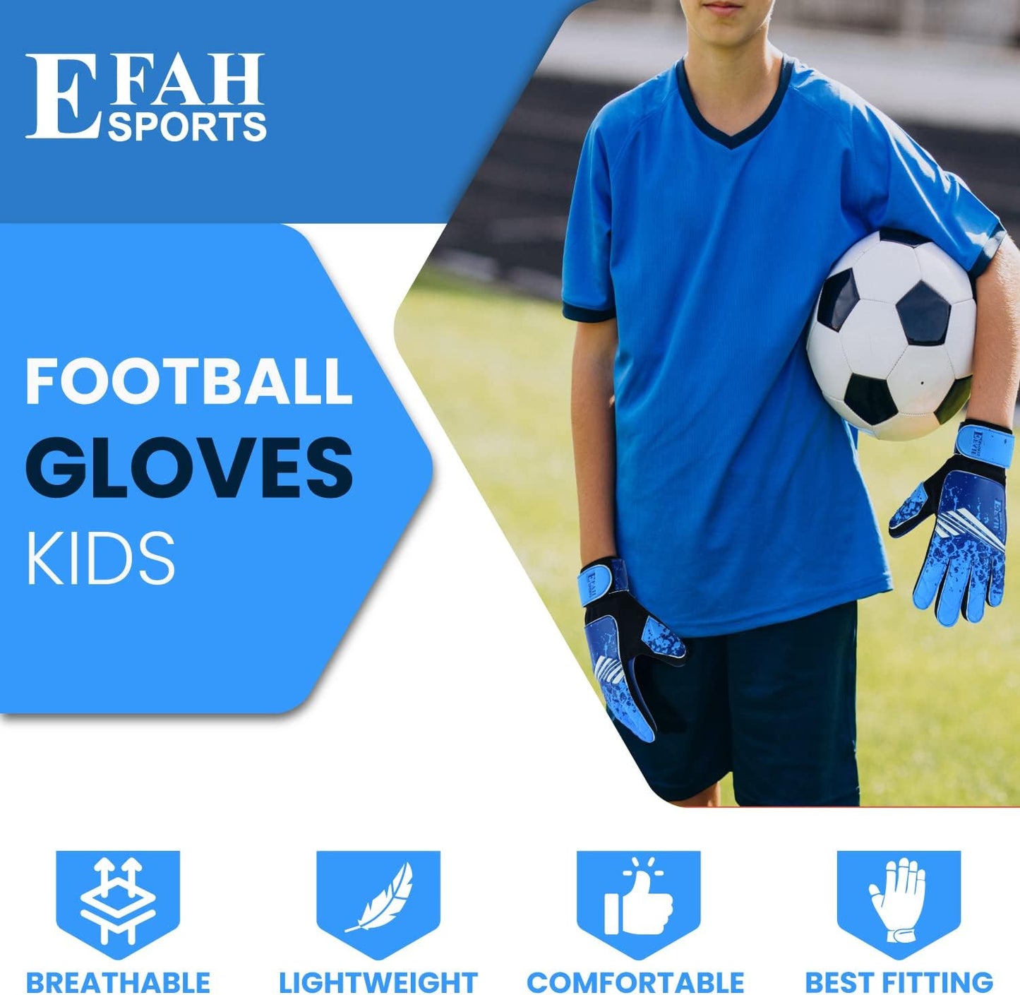 Regine Switzerland Soccer Goalkeeper Gloves - Youth Football Goalie Gloves with Strong Grip
