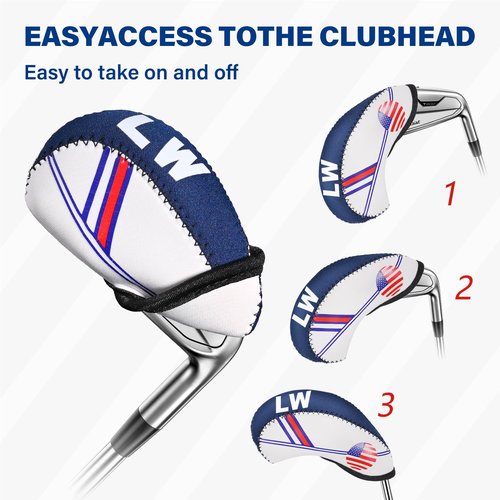 Golf Club Headcover Set – Premium Putter and Iron Covers, Fits All Standard Clubs, Protective and Stylish Design