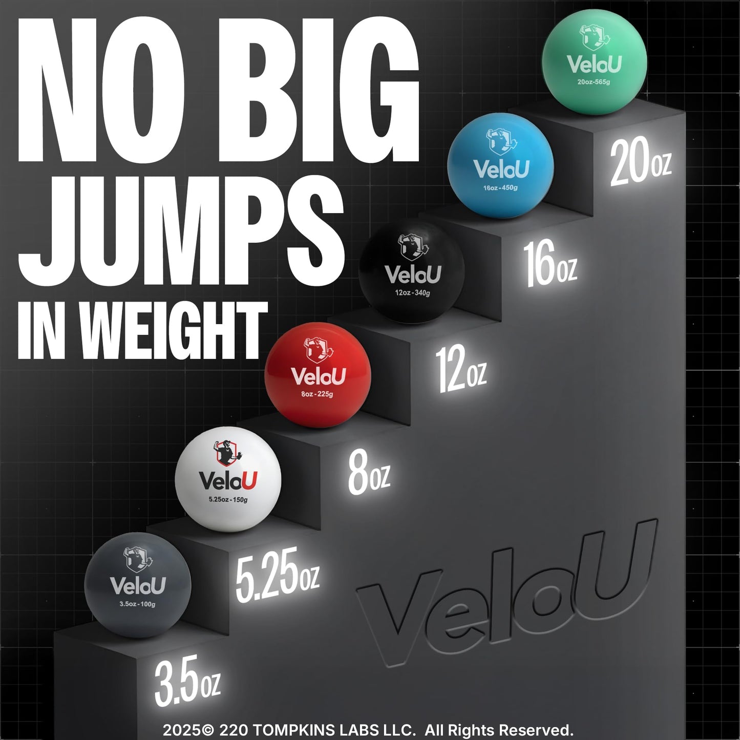 Weighted Baseballs 6 Ball Set: Increase Throwing Velocity & Arm Strength - Withstands 18,000 Throws - Weighted Balls for Pitching & Throwing - Plyo Balls - Ideal Training Tool