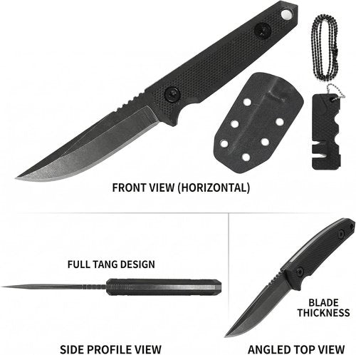 KOFERY Mini Neck Knife - Lightweight Fixed Blade EDC Tool with Sheath | Perfect for Camping, Hiking, Fishing
