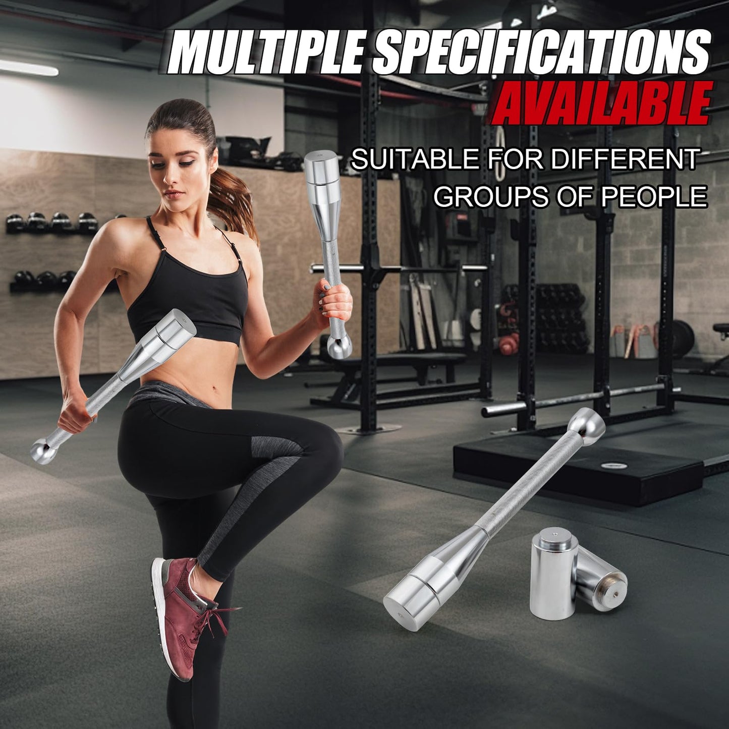 Adjustable Macebell - 6-in-1 premium steel indian club for Full Body, Shoulder, and Forearm strength training - ideal for Fitness, Mma, and Rehabilitation - Includes Forearm Strengthener, grip strength Tester, and adjustable weights (6.5-17.5lbs) UiDDrout