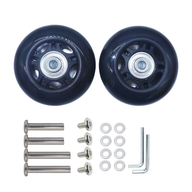 Outher Diameter is 2.67 in Mute Wear-resistant Luggage Suitcase Replacement Wheels Kit Inline Outdoor Skate Replacement Wheels (68mm x 24mm)