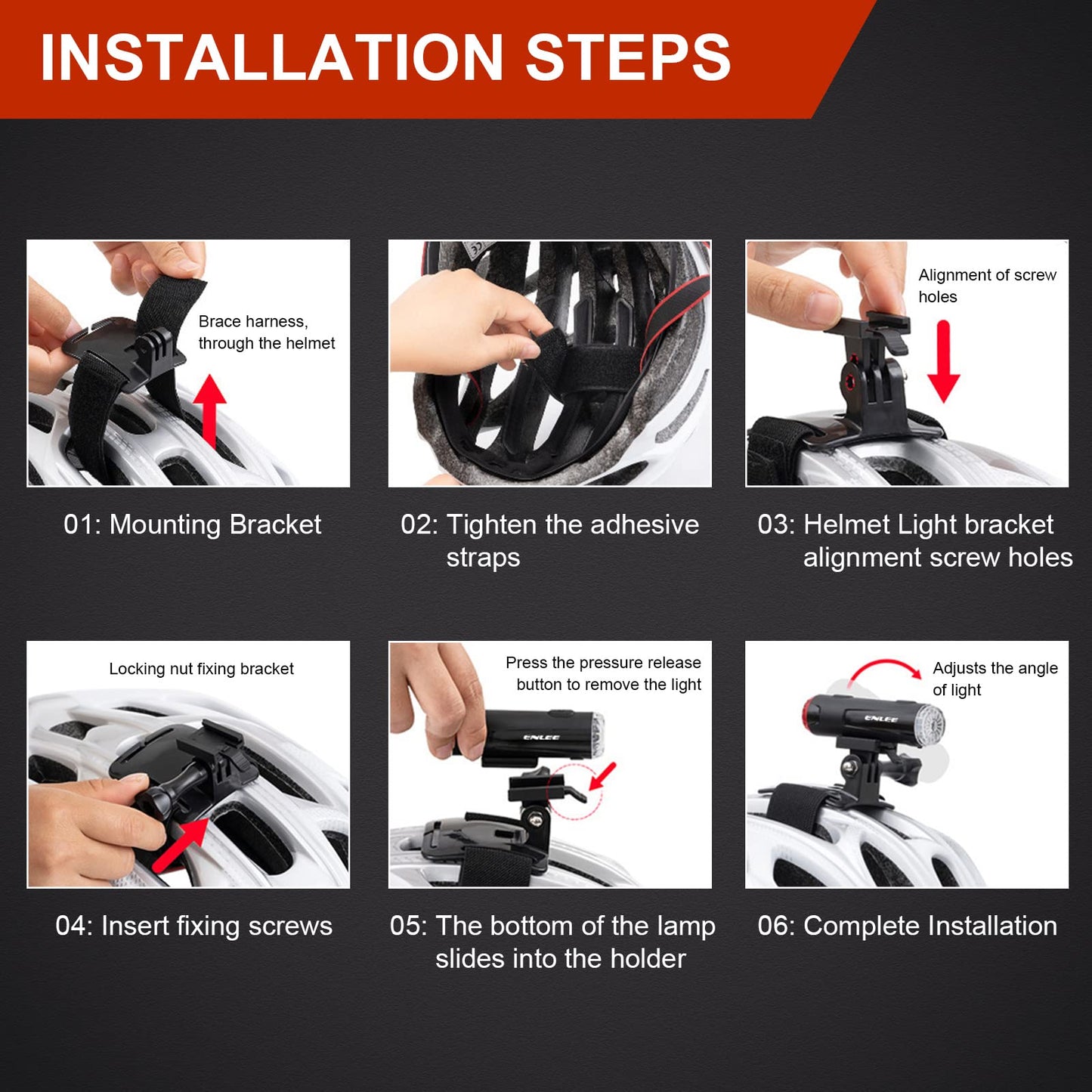 JINKEY Bike Helmet Light Front and Rear, 2-in-1 USB Rechargeable LED Bicycle Headlight & Taillight, IP66 Waterproof, 5 Warning Modes with Mounting Bracket for Night Safety Riding