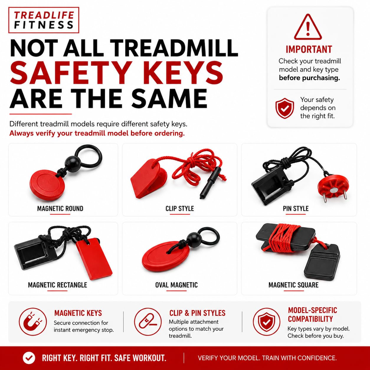 Treadmill Safety Key | Replacement for Pacemaster Treadmills